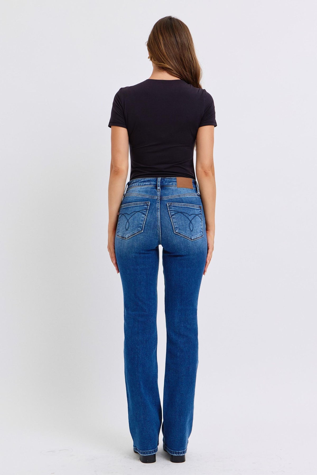 Judy Blue Full Size Run Mid-Rise Bootcut Jeans with Thermal Lining - Trandify Deal