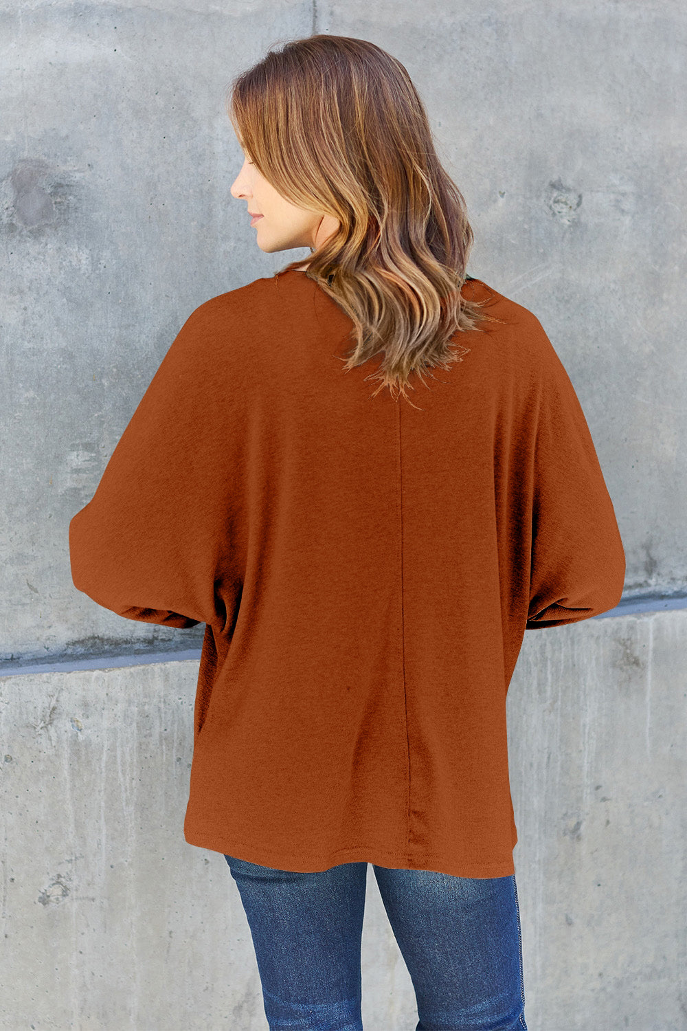 Double Take Full Size Round Neck Long Sleeve T-Shirt Trandify Deal