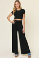 Double Take Full Size Round Neck Top and Pants Set Trandify deal