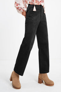 Half Elastic Waist Straight Pants Trandify Deal