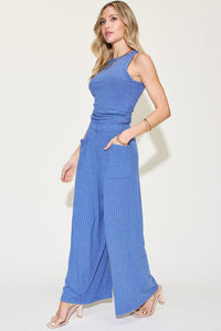 Basic Bae Full Size Ribbed Tank and Wide Leg Pants Set Trandify Deal