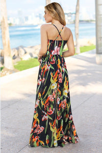 Crisscross Printed Surplice Cami Dress - Trandify Deal