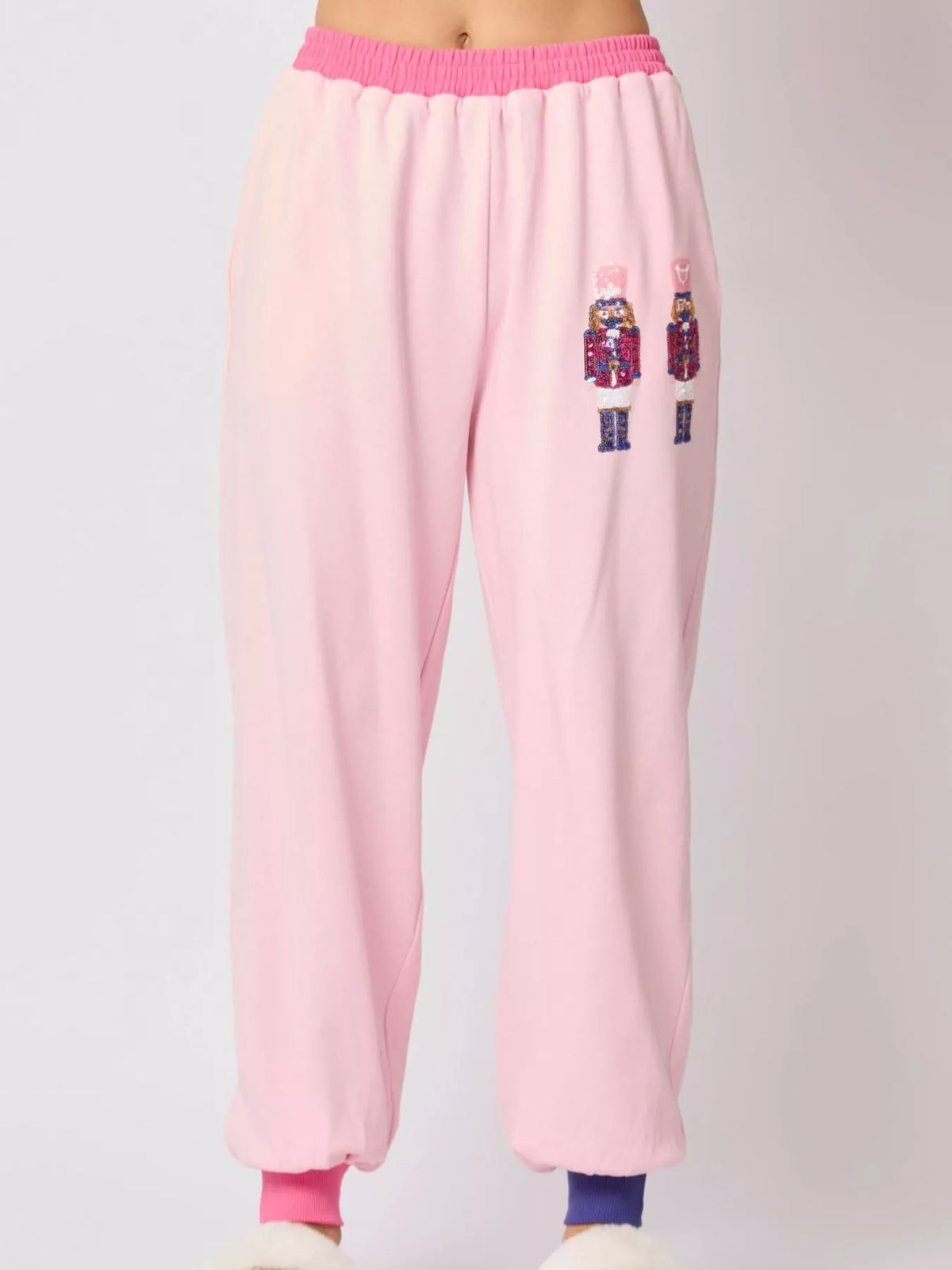 Women's Sequin Loungewear Set - Nutcracker Holiday Pajamas