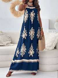 Printed Spaghetti Strap Sleeveless Maxi Dress Trandify Deal
