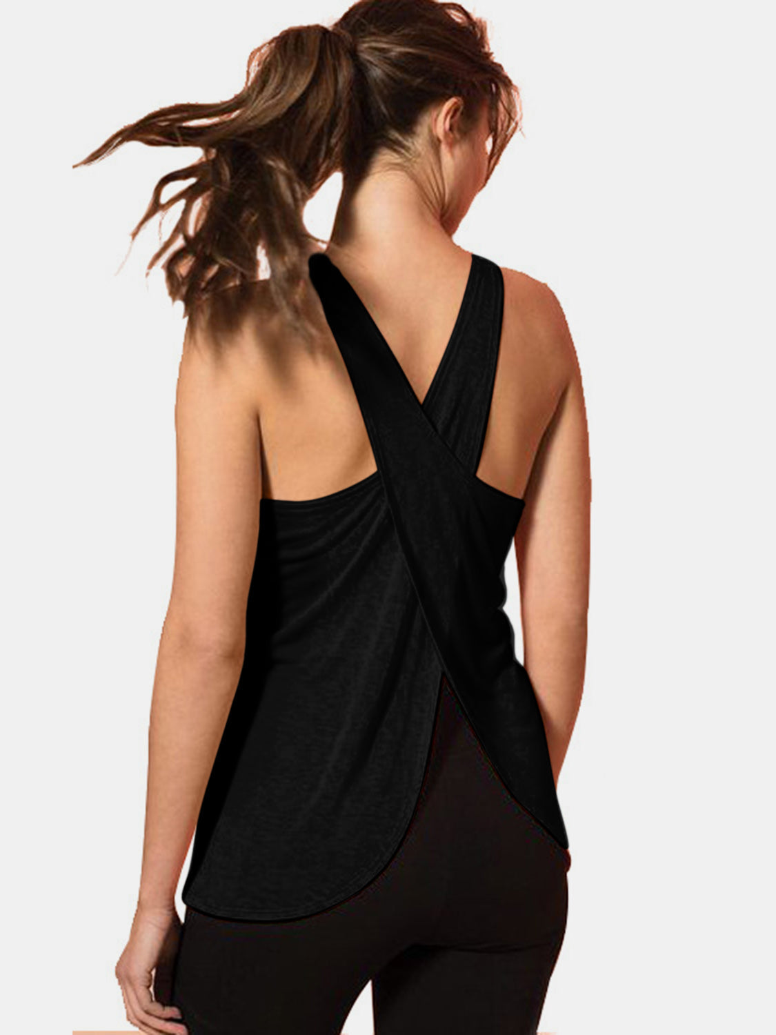 Crisscross Scoop Neck Active Tank Trandify deal
