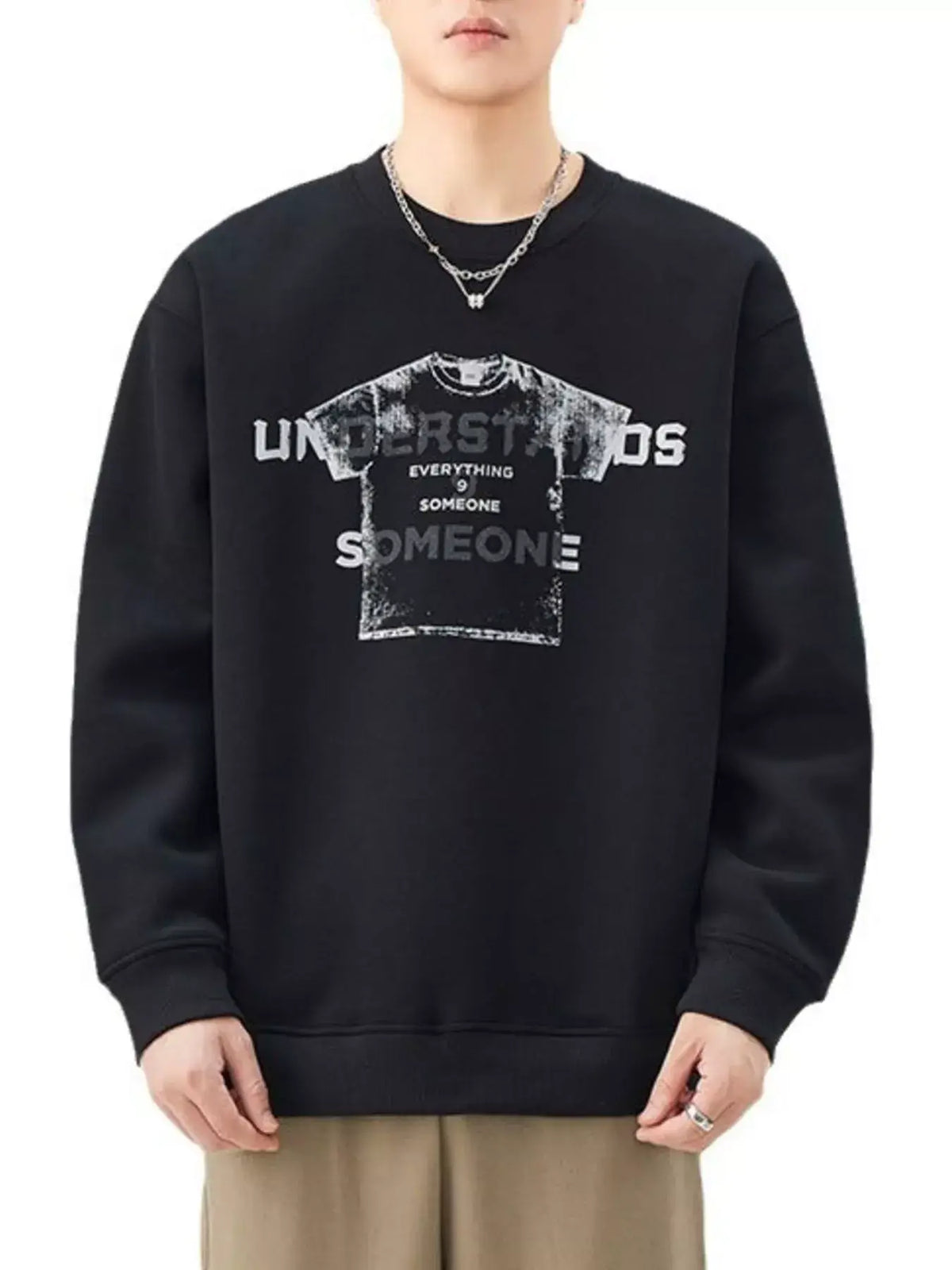 Men's Plus Size Oversized Crewneck Sweatshirt