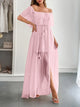Women’s Swiss Dot Off Shoulder Maxi Dress for Summer – TrandifyDeal