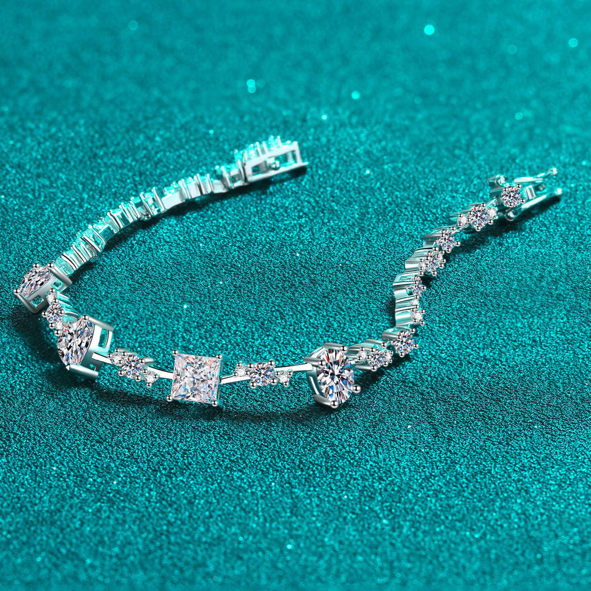 6.2 Carat Moissanite 925 Sterling Silver Bracelet Trandify Deal