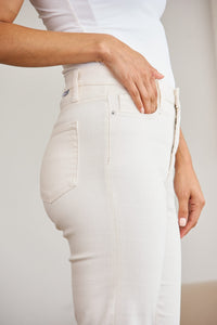 RFM Full Size Tummy Control High Waist Raw Hem Jeans Trandify deal