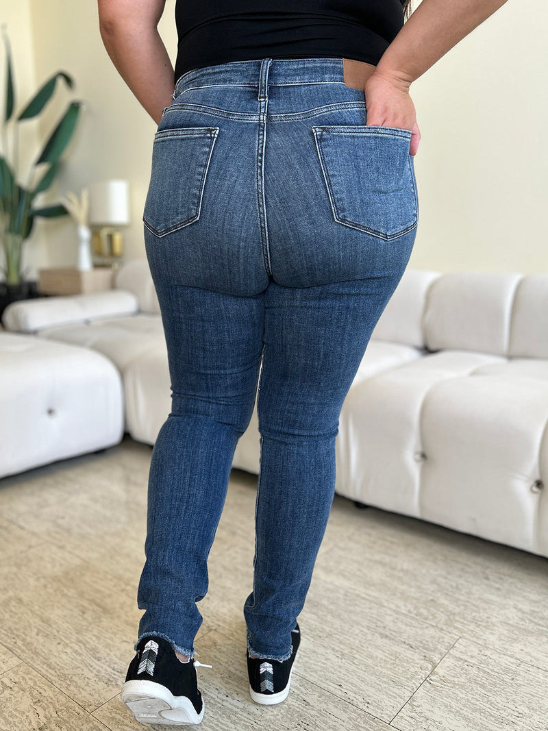 Judy Blue Full Size  High Waist Distressed Skinny Jeans Trandify deal