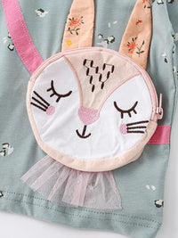 Kids Bunny T-Shirt | Cute Applique Long Sleeve Tee