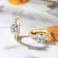 2.36 Carat Moissanite Zircon 925 Sterling Silver Hoop Earrings Trandify deal