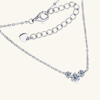 925 Sterling Silver Inlaid Moissanite Necklace Trandify Deal