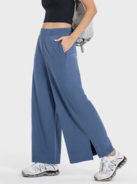 Millennia Slit Wide Leg Active Pants Trandify deal