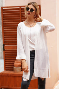 Open Front Long Sleeve Cardigan Trandify Deal