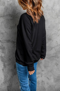 Ghost Round Neck Long Sleeve Sweatshirt Trandify Deal