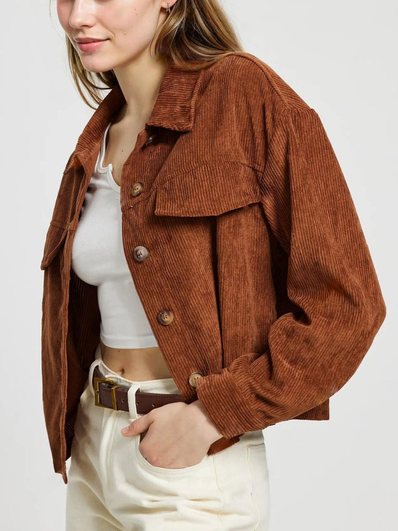 Button Up Long Sleeve Jacket Trandify Deal
