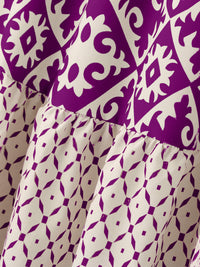Geometric Elastic Waist Maxi Skirt Trandify deal