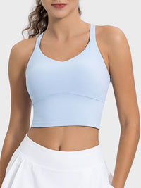 Millennia Crisscross Round Neck Active Tank Trandify deal