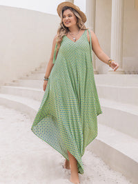 Plus size floral print V-neck wide leg jumpsuit for curvy women – TrandifyDeal