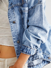 Pocketed Button Up Denim Jacket Trandify Deal