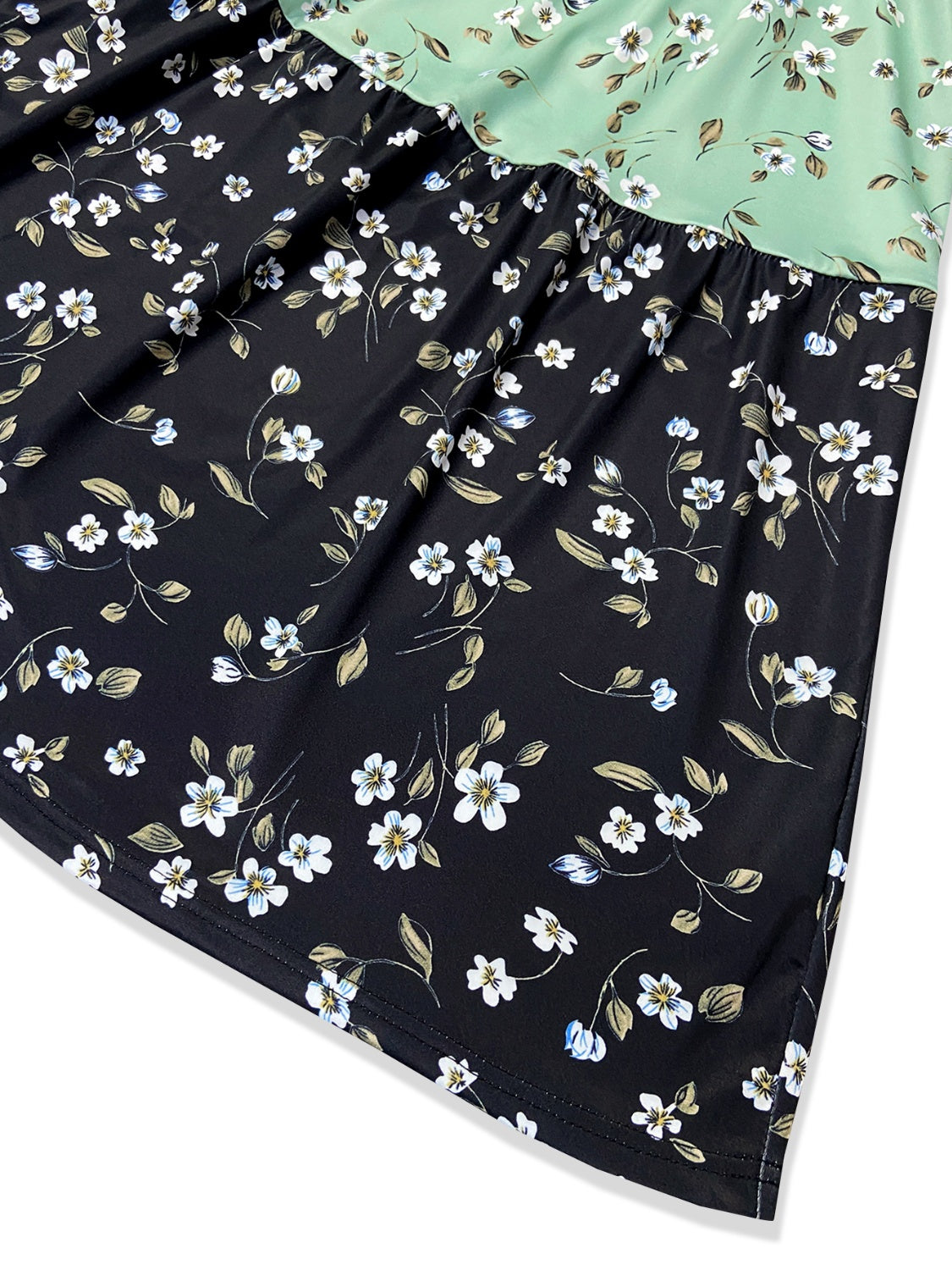Printed Round Neck Sleeveless Dress Trandify Deal