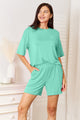 Basic Bae Bamboo Full Size Round Neck Drop Shoulder T-Shirt and Shorts Set Trandify deal