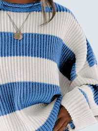 Round Neck Long Sleeve Sweater Trandify Deal