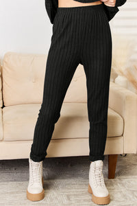 Basic Bae Full Size Notched Long Sleeve Top and Pants Set Trandify Deal