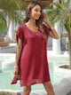 Slit Openwork V-Neck Cover-Up Trandify deal