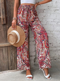 Printed Wide Leg Pants Trandify deal