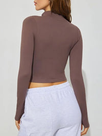 Zip Up Long Sleeve Active Outerwear Trandify Deal