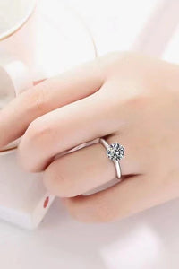 Adored 925 Sterling Silver 3 Carat Moissanite 6-Prong Ring Trandify Deal