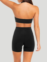 Breathable workout clothes for women – adjustable halter neck cami and shorts set