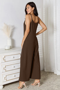 Basic Bae Full Size Spaghetti Strap V-Neck Jumpsuit Trandify deal