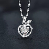 2 Carat Moissanite Pendant Necklace for Women, Sterling Silver