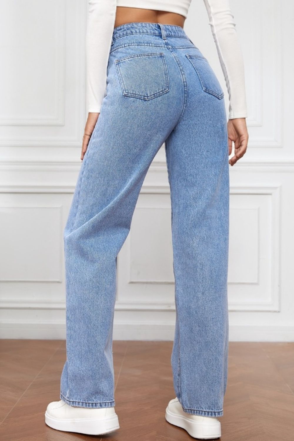 High Waist Straight Jeans Trandify deal