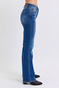 Judy Blue Full Size Run Mid-Rise Bootcut Jeans with Thermal Lining - Trandify Deal