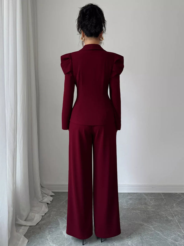 Women's Double Breasted Blazer & Pants Set | Regular & Petite