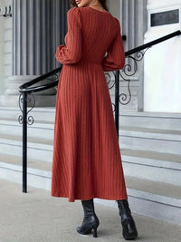 Women’s ribbed long sleeve sweater dress for fall winter | Cozy bodycon knit dress | Trendy casual outfit