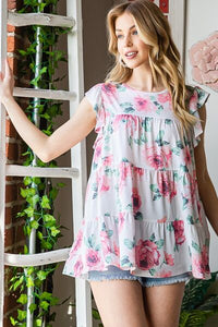 Heimish round-neck ruffled tunic – casual plus-size women’s top – free shipping USA