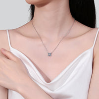 1.26 Carat Moissanite 925 Sterling Silver Geometric Shape Pendant Necklace Trandify Deal