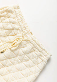 Drawstring Quilted Hooded Top and Shorts Set Trandify Deal
