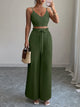 Women’s V-Neck Cami and Wide-Leg Pants Set – Boho Chic Summer Outfit
