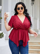 Plus Size Frill Surplice Flutter Sleeve Blouse Trandify deal