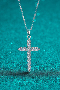 Moissanite Cross Pendant Chain Necklace Trandify Deal