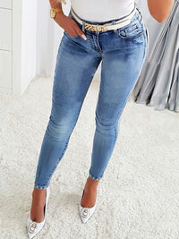 Rhinestone Skinny Jeans with Pockets Trandify deal