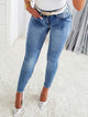 Rhinestone Skinny Jeans with Pockets Trandify deal