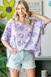 HOPELY Print Waffle Oversized T-Shirt Trandify deal
