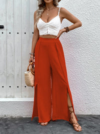 Slit Wide Leg Pants Trandify deal